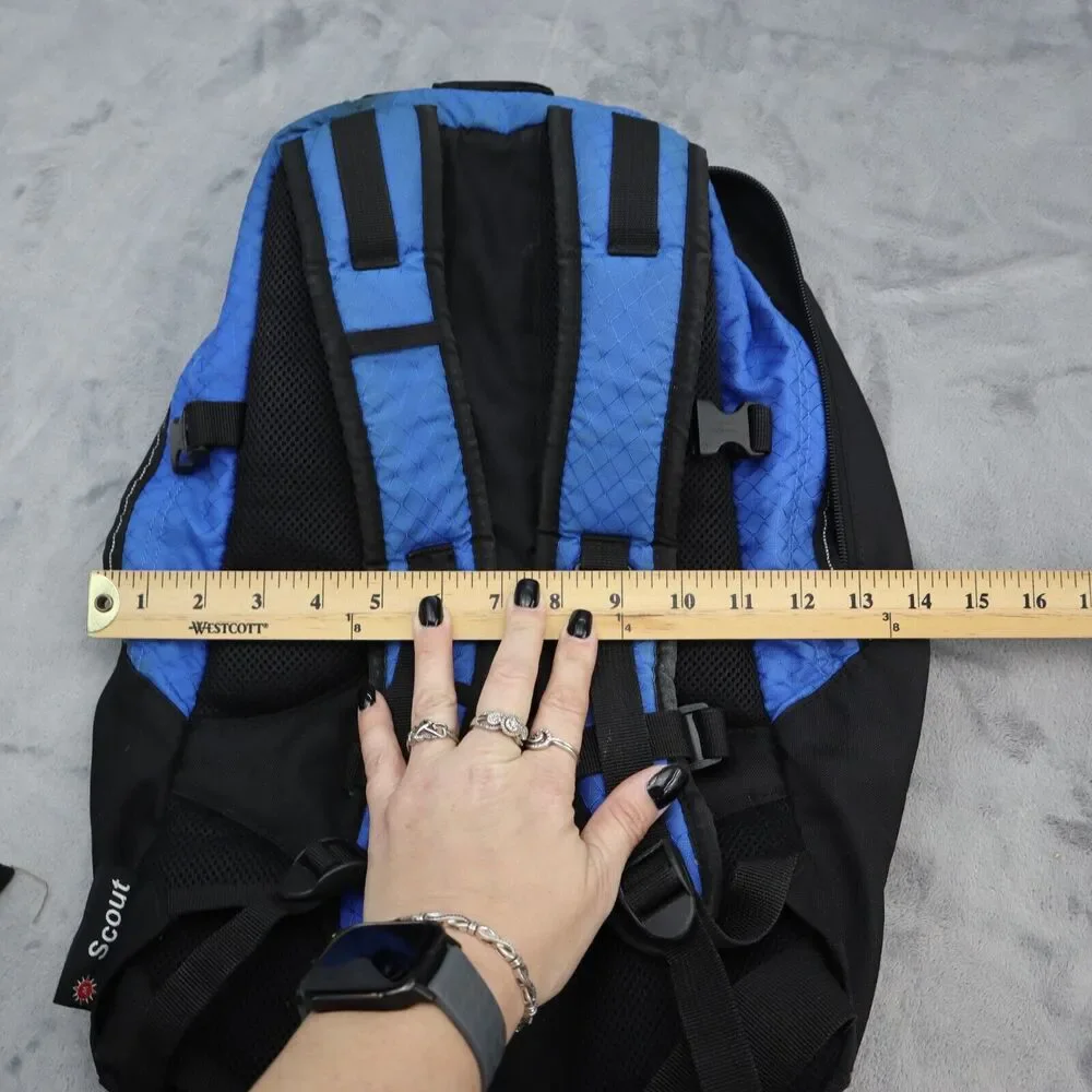 Magellan Blue Black Outdoor Scout Backpack Camping Hiking Travel